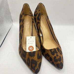 A New Day Brown Leopard Print Heels